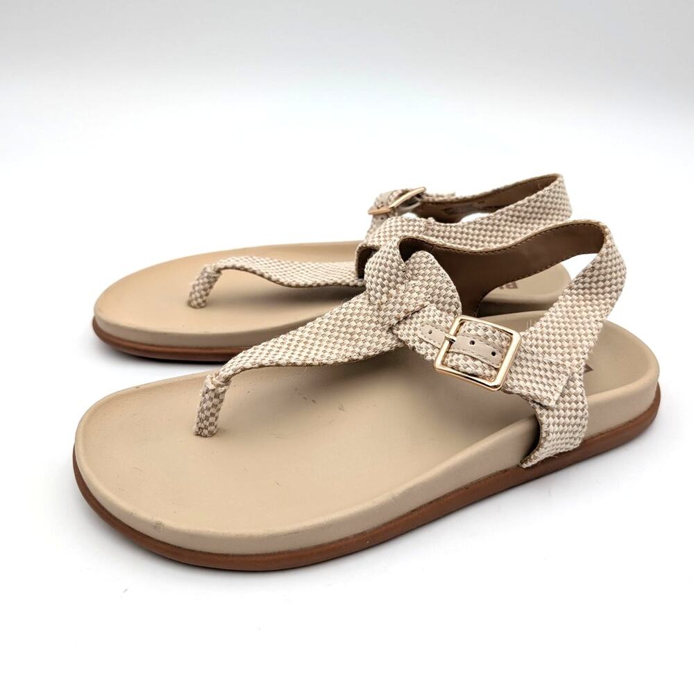 Blondo Niomi Slide Sandals Adjustable Ankle Strap Women's Sand Size US8M EU38